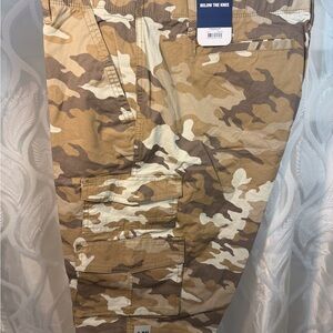 George Tan and Brown Cargo Pants